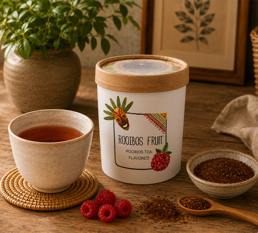 Malinowy Rooibos Fruit z owocami